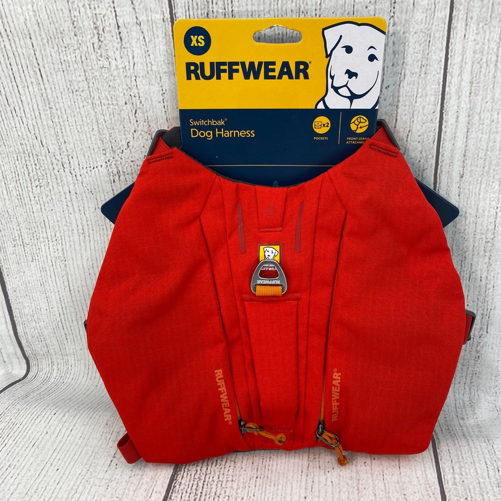 Ruffwear Switchbak Dog Harness XS Red Sumac Padded Reflective Pockets Outdoor